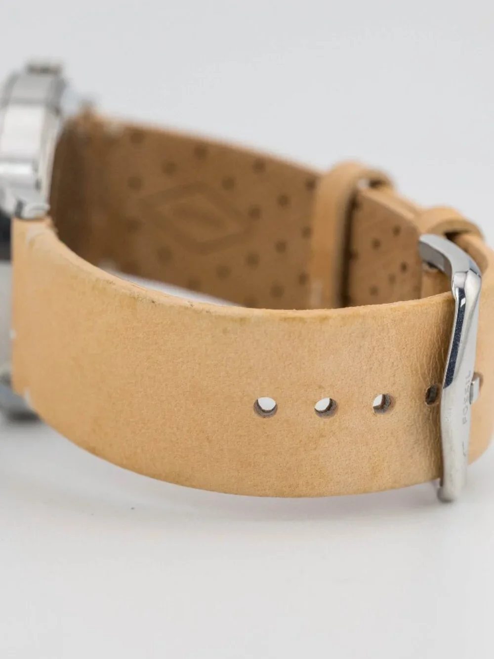 FOSSIL ES4214 Cactus Novelty Leather Quartz Analog Women's Watch New Battery